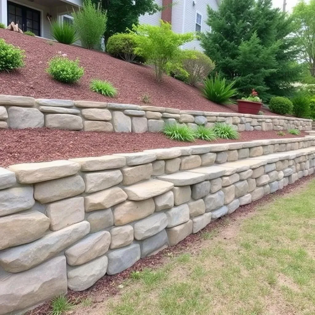 Hillside retaining wall — Bethel Park