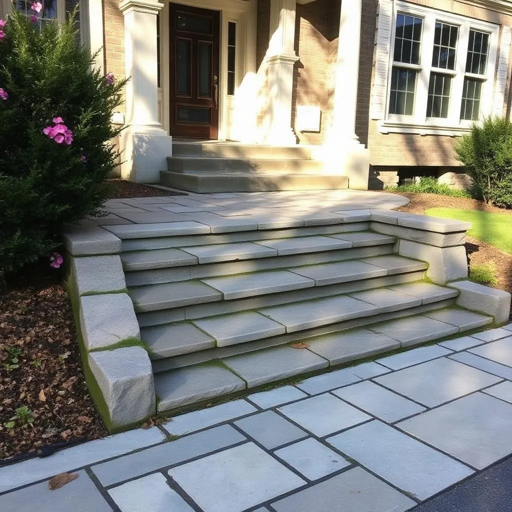 Limestone walkway — Upper St. Clair